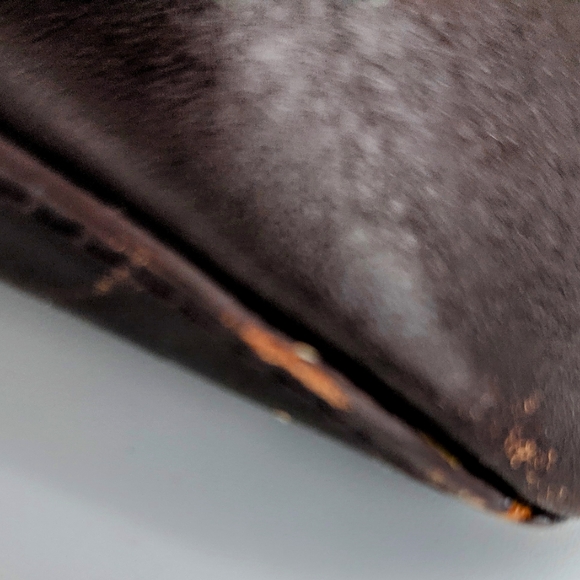 MONSAC ORIGINAL Brown Real Leather Satchel Shoulder Bag Purse, with dust bag. - Picture 11 of 15